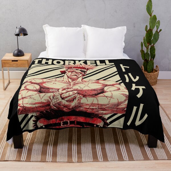 Thorkell the Tall - Vintage Art Throw Blanket RB1710 product Offical vinland saga Merch