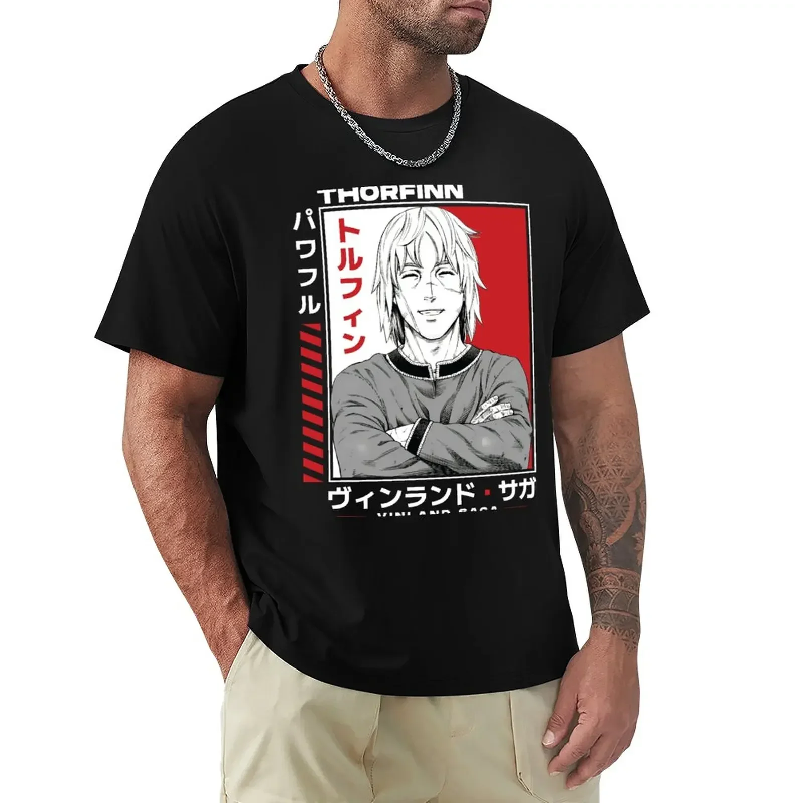 kf S4b956ffbd6fb45cab8ac75d7017ce81fq graphic t shirt kawaii clothes Tee shirt oversized t shirt men Thorfinn Smile Vinland Saga T - Vinland Saga Merch
